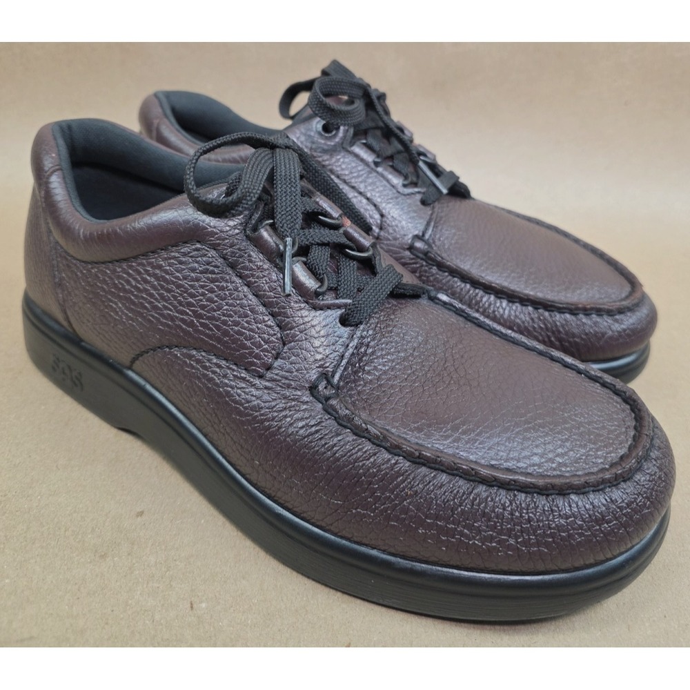 SAS Bout Time (Sz 9 N NARROW) Men's Burgundy Comfort Shoes Sneakers USA